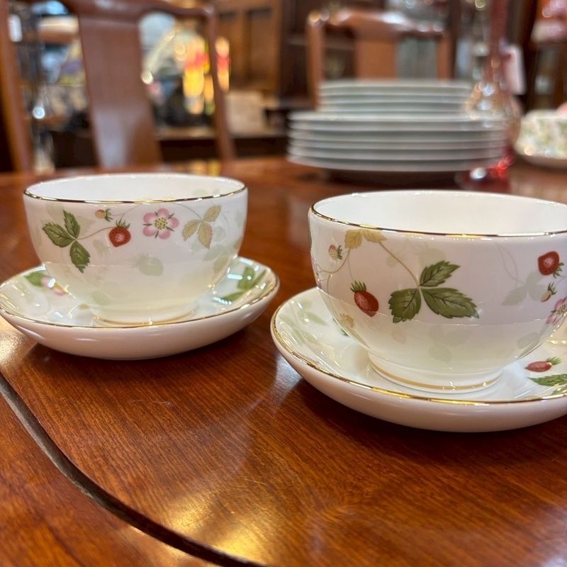 【美品】ウェッジウッド　ワイルドストロベリー　スープ　プレート　6枚セット ウエッジウッド ワイルドストロベリー いろいろ6点・ ウェッジウッド