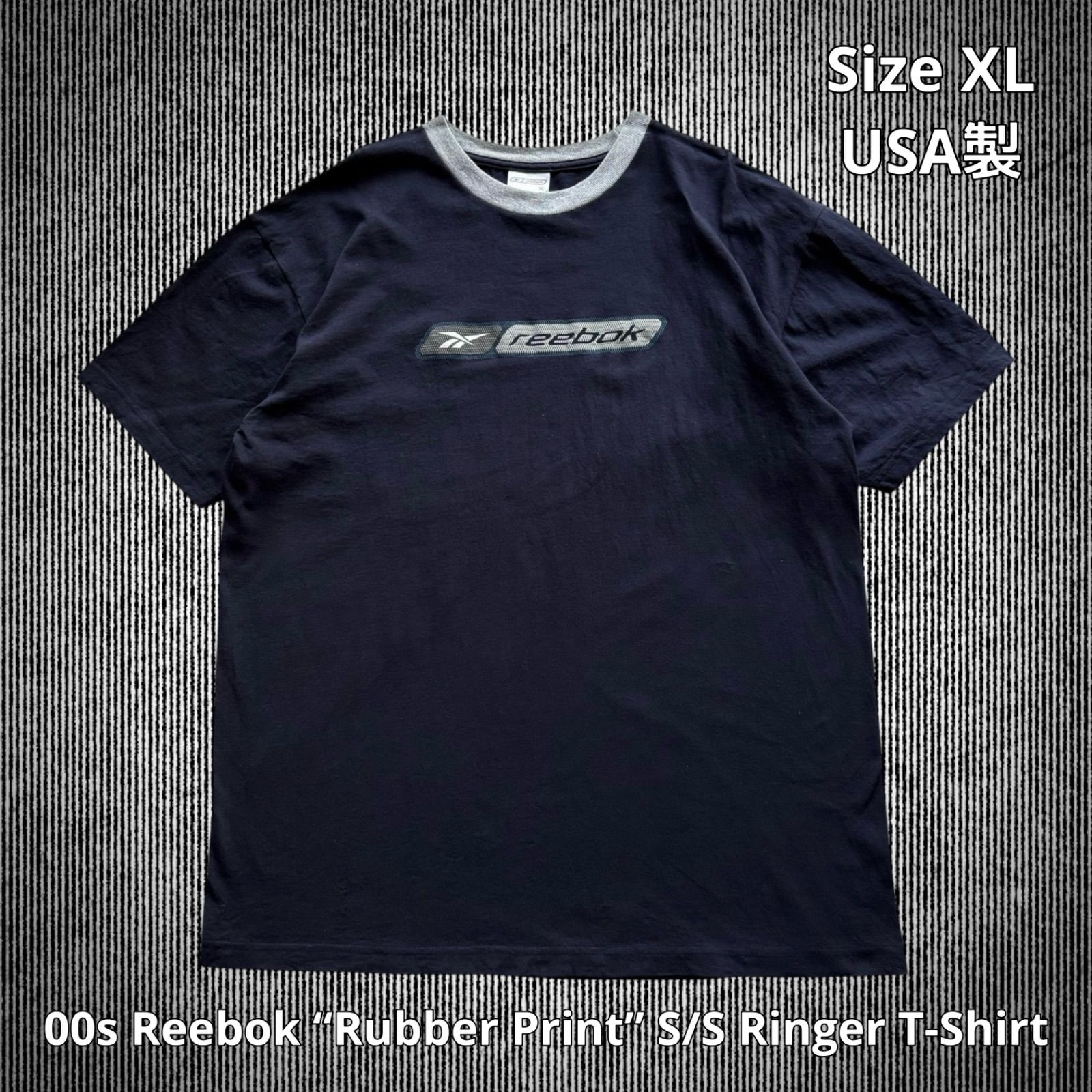 00s Reebok “Rubber Print” S/S Ringer T-Shirt リーボック