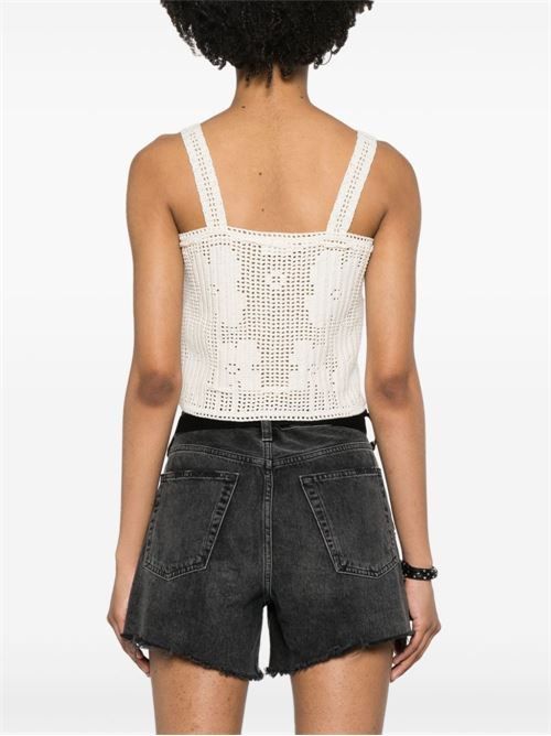 CELINE ストライプ タンクトップ CELINE 定番アイボリー/ブラック