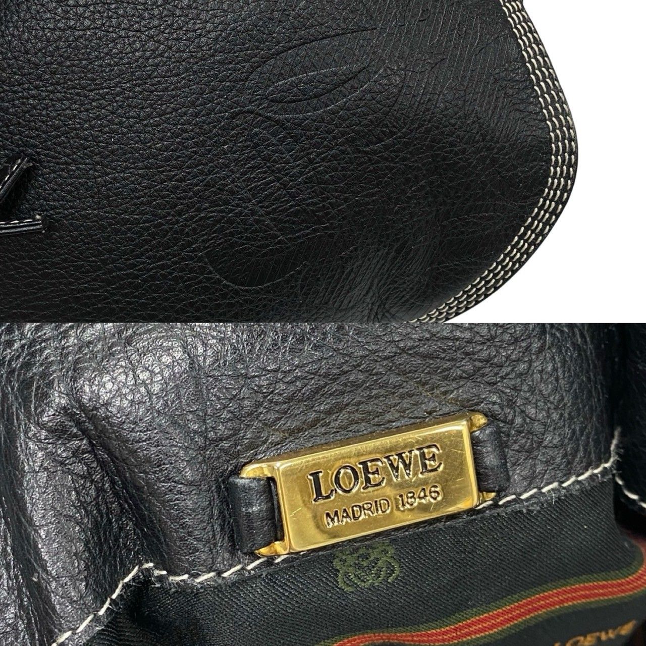 【美品】LOEWE ロエベ リュック ラムスキン オールレザー ブラック 黒 楽天市場】LOEWE ロエベ パズル アナグラム バックパック