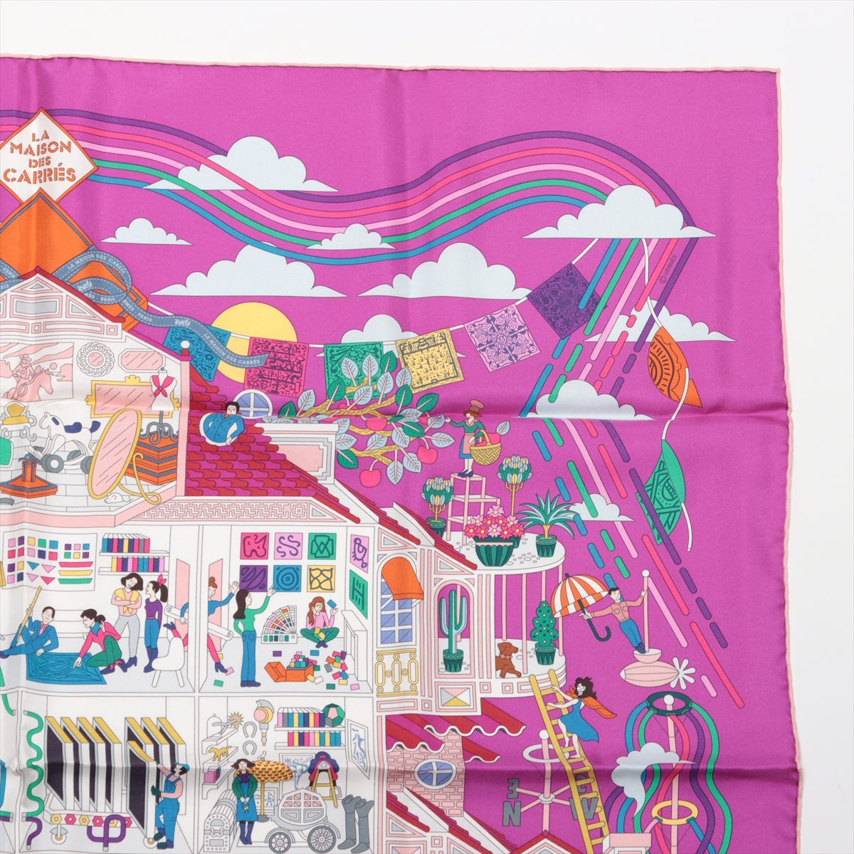 極美品 エルメス カレ 90 La Maison des Carres メゾン デ カレ