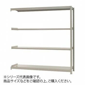 軽中量ラック 耐荷重200kgタイプ 連結 間口1800×奥行600×高さ2400mm 4段 アイボリー