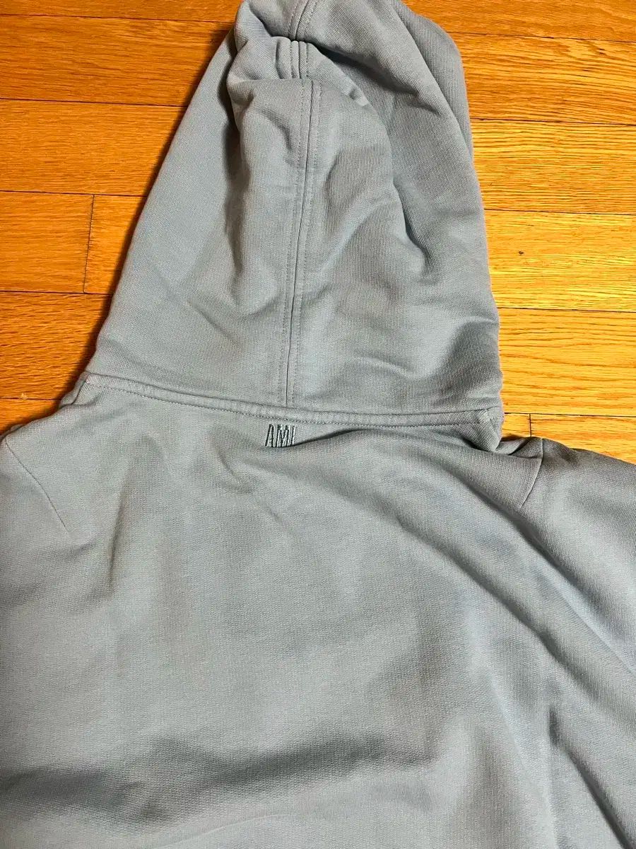 フード付きTシャツ 青