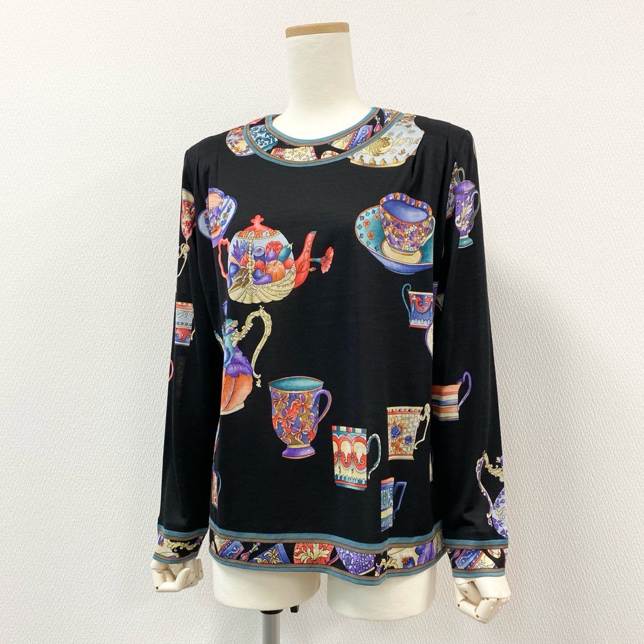 極美品 レオナール コットン フレンチスリーブ チュニック ゆったり38