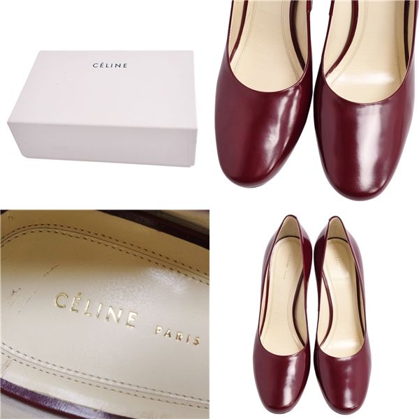 美品 セリーヌ CELINE パンプス フィービー期 カーフレザー ヒール