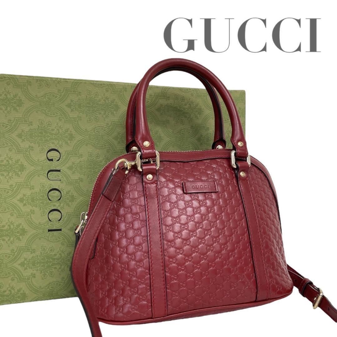 ☆超美品☆GUCCI マイクログッチシマ 2WAY ショルダーバッグ レッド 楽天市場】【バッグ】GUCCI グッチ マイクログッチシマ ハンドバッグ