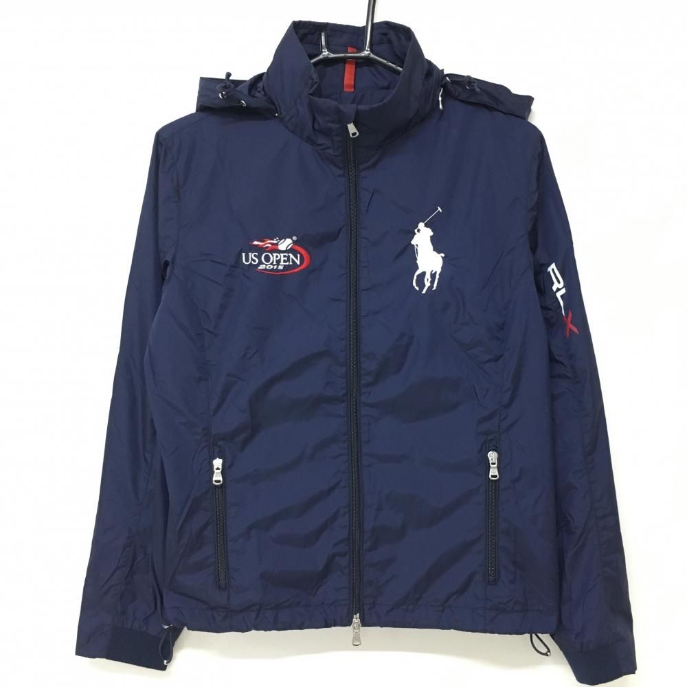 RLXラルフローレン ブルゾン ネイビー フード収納可 後ビックプリント レディース M ゴルフウェア Ralph Lauren - メルカリ