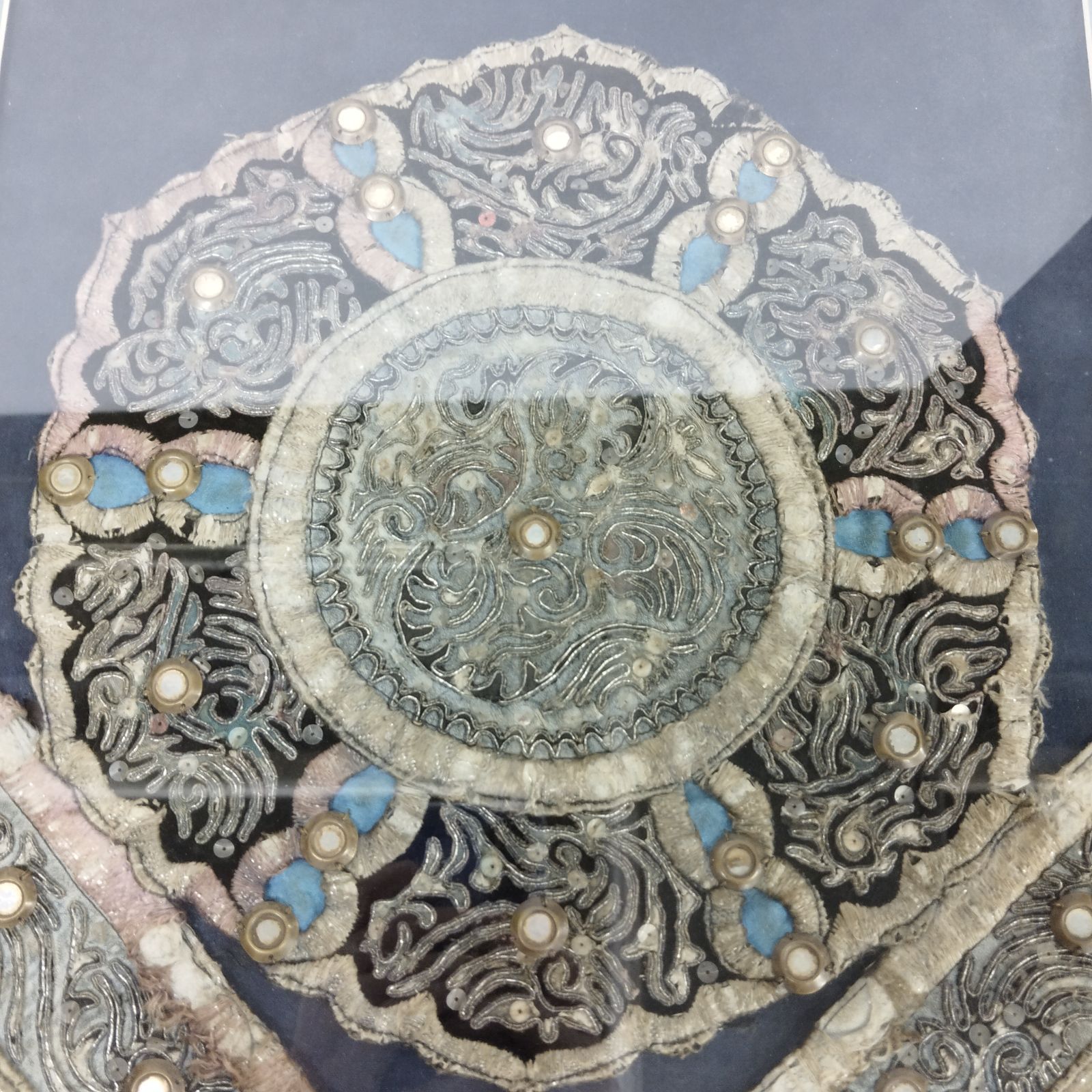 S15243】中国美術 時代 額装 刺繍 刺繍画 明清織繍 タペストリー