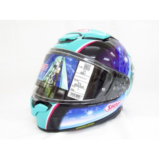 SHOEI ショウエイ Z-8 初音ミク フルフェイス ヘルメット TC-4 8月製造 純ガラスコーティング施工 サイズ L 59cm CA1005