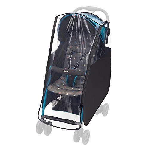 Aprica アップリカ マジカルエアー レインカバー BK 純正品 プラスシリーズにも対応 フロントオープン式 雨 風 寒さ対策 99952