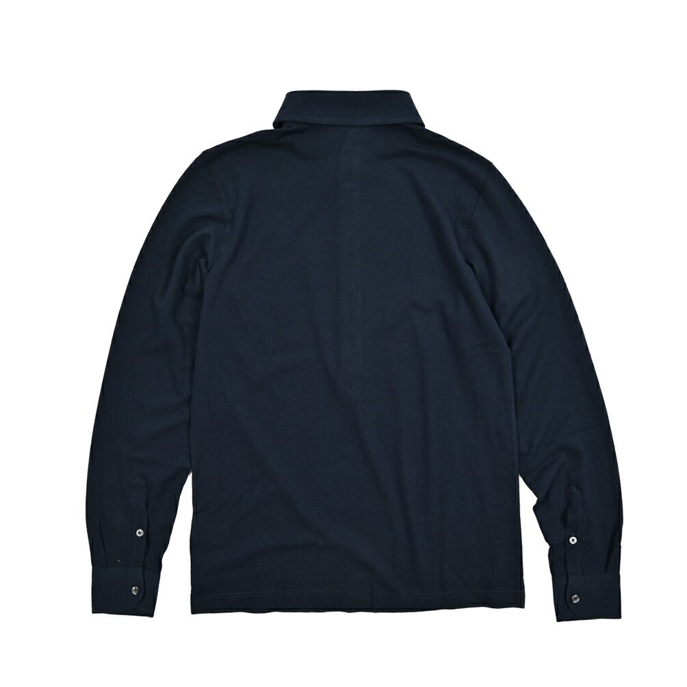 GRAN SASSO グランサッソ / コットン100% 長袖鹿の子ポロシャツ ネイビー 春夏秋 425857 - メルカリ