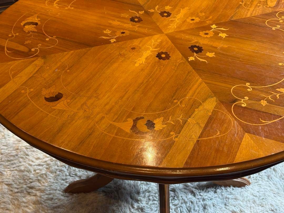 希少　象嵌　丸テーブル　センターテーブル　ラウンドテーブル　クラシック　RZ 希少 象嵌 丸テーブル センターテーブル ラウンドテーブル クラシック RZ