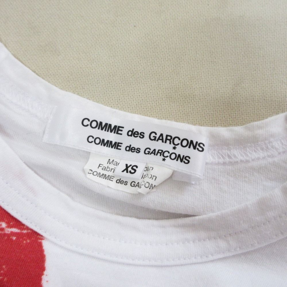 コムデギャルソン　フリルデザイン ホワイト Tシャツ　サイズS 美品 COMME des GARCONS コムデギャルソン SZ-T029 AD2020 CDG LOGO