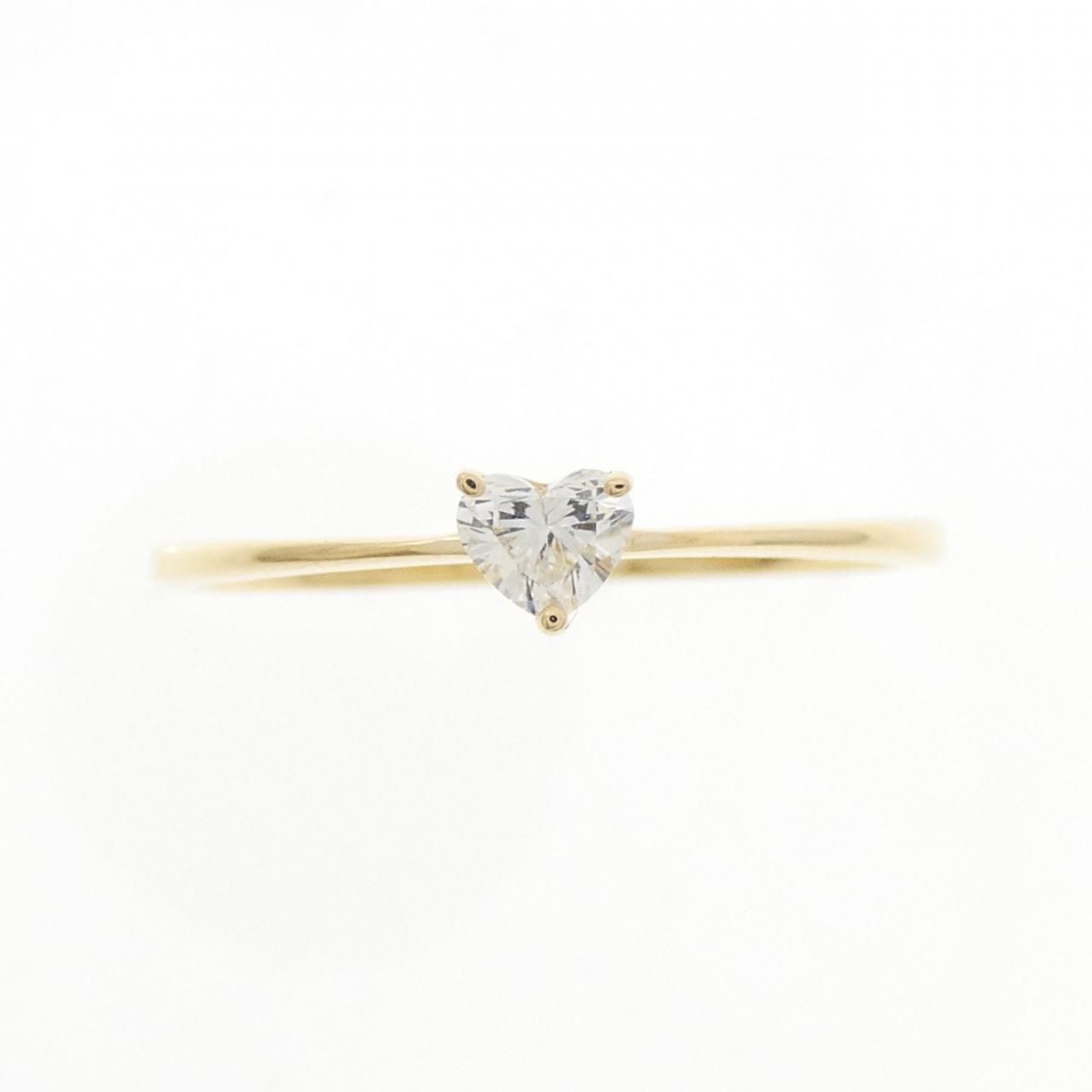 K18YG ハート ダイヤモンド リング 0.10CT