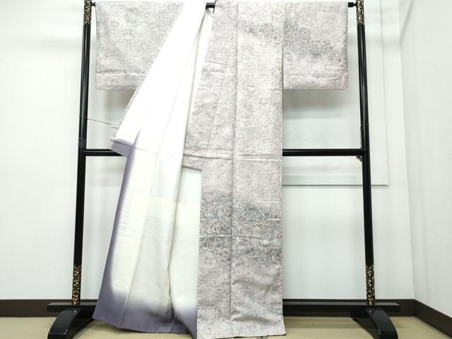 平和屋着物○訪問着 紬地 更紗吉祥花文 正絹 逸品 CAAR8068vf - メルカリ