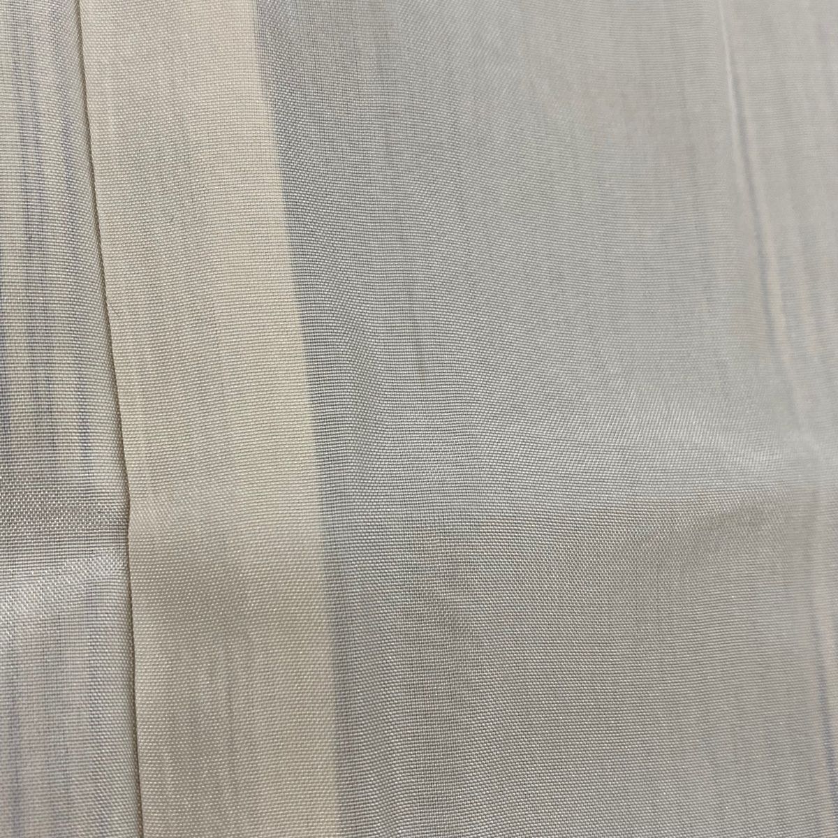 紬 身丈158cm 裄丈64cm M 単衣 縞 薄茶色 正絹 美品 名品 【中古  