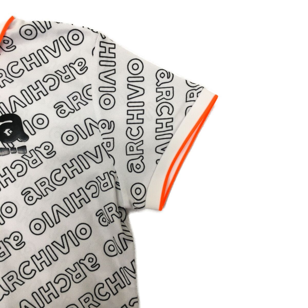 archivio - coco 中古 アルチビオ archivio レディース 半袖ポロシャツ 36(S) 白 ホワイト 総ロゴ 中古 レディース アルチビオ archivio 半袖ポロシャツ 36(S) 白