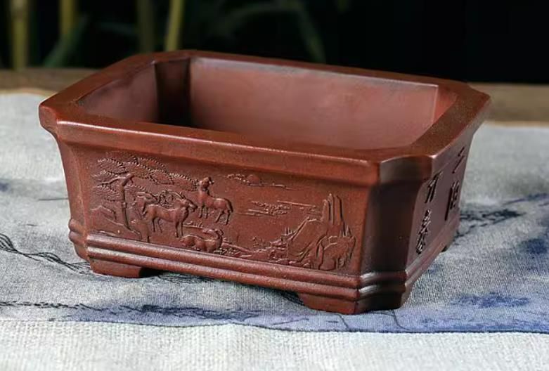 長方鉢 紫砂の鉢盆栽鉢 植木鉢 小品盆栽鉢 大品盆栽鉢 台湾紫砂の鉢 四方花盆 紫砂の鉢 盆栽鉢 植木鉢 小品盆栽鉢 大品盆栽鉢