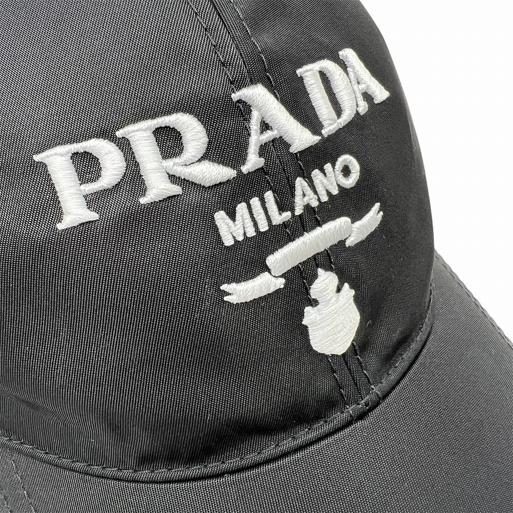 中古】PRADA プラダ 帽子 ベースボールキャップ キャップ ロゴ