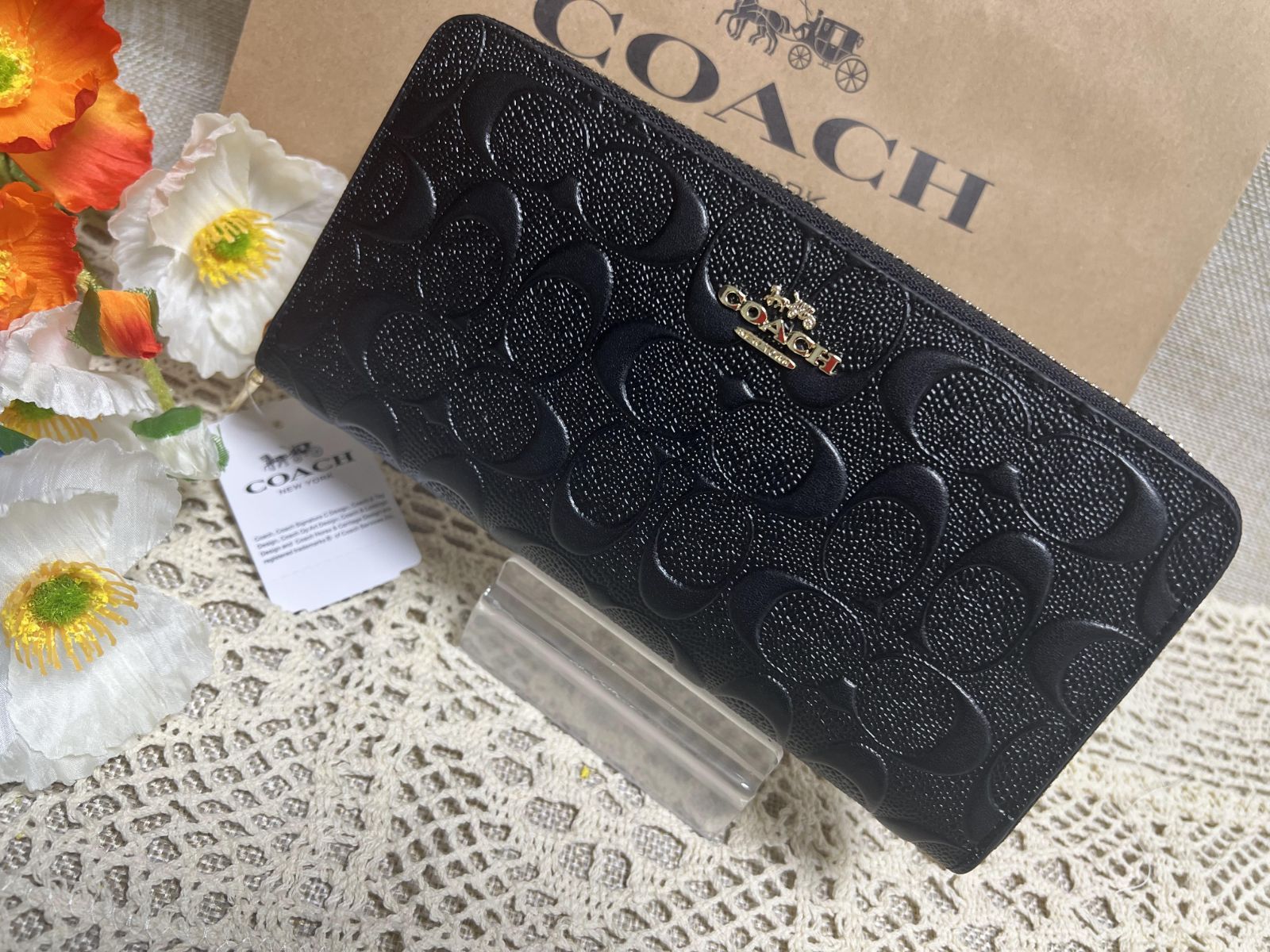 COACH 長財布 コーチ 財布 シグネチャー アコーディオン メンズ 財布