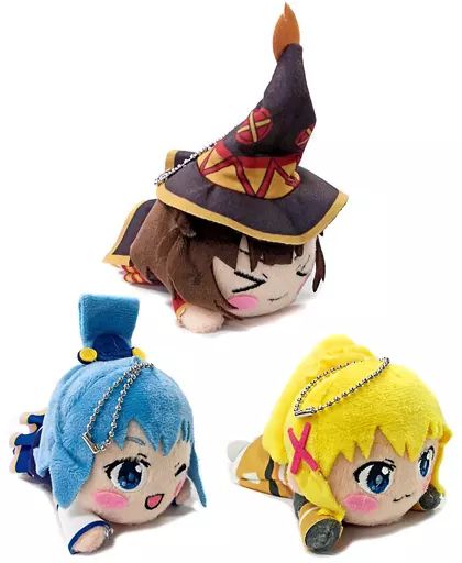 中古】キーホルダー・マスコット(キャラクター) 全3種セット 寝そべり