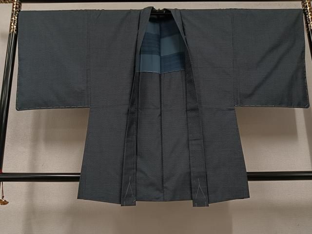 平和屋着物 男性 本場大島紬 アンサンブル 長襦袢 無双仕立て セット 100亀甲 総詰め 正絹 ph