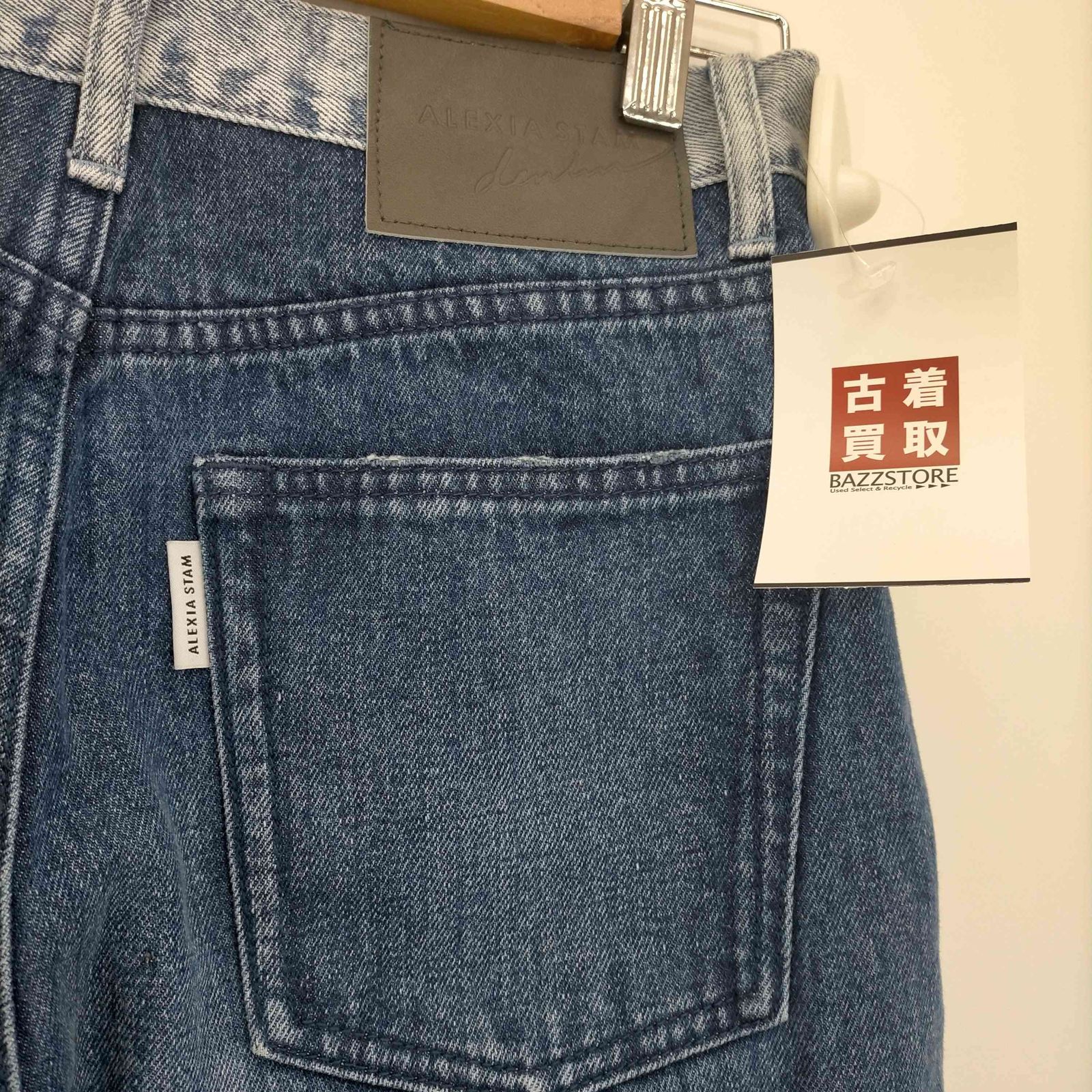 アリシアスタン ALEXIA STAM Bicolor Denim Pants Washed Blue