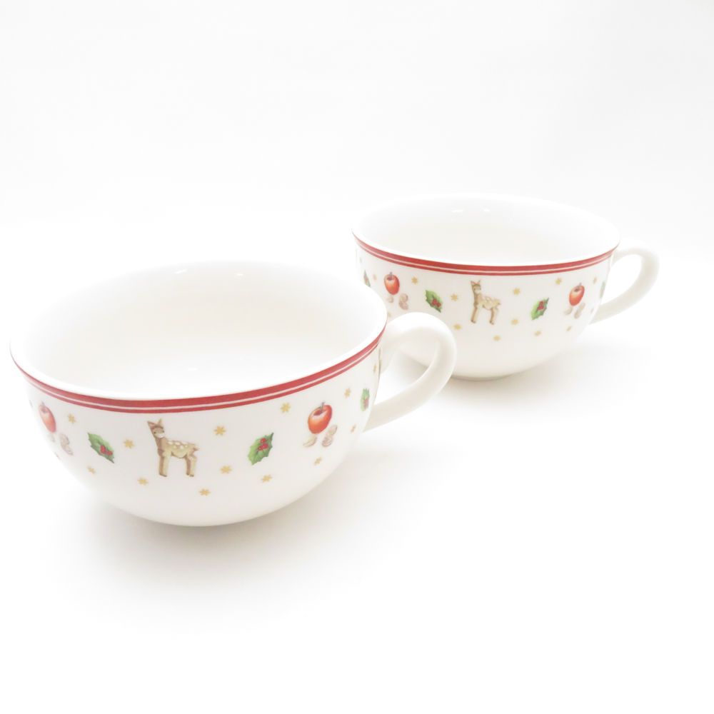 ♥ Villeroy-Boch ビレロイ＆ボッホ Toy’s Delight トイズデライト スープカップ 2点 ペア マグ クリスマス コップ SC8817J1