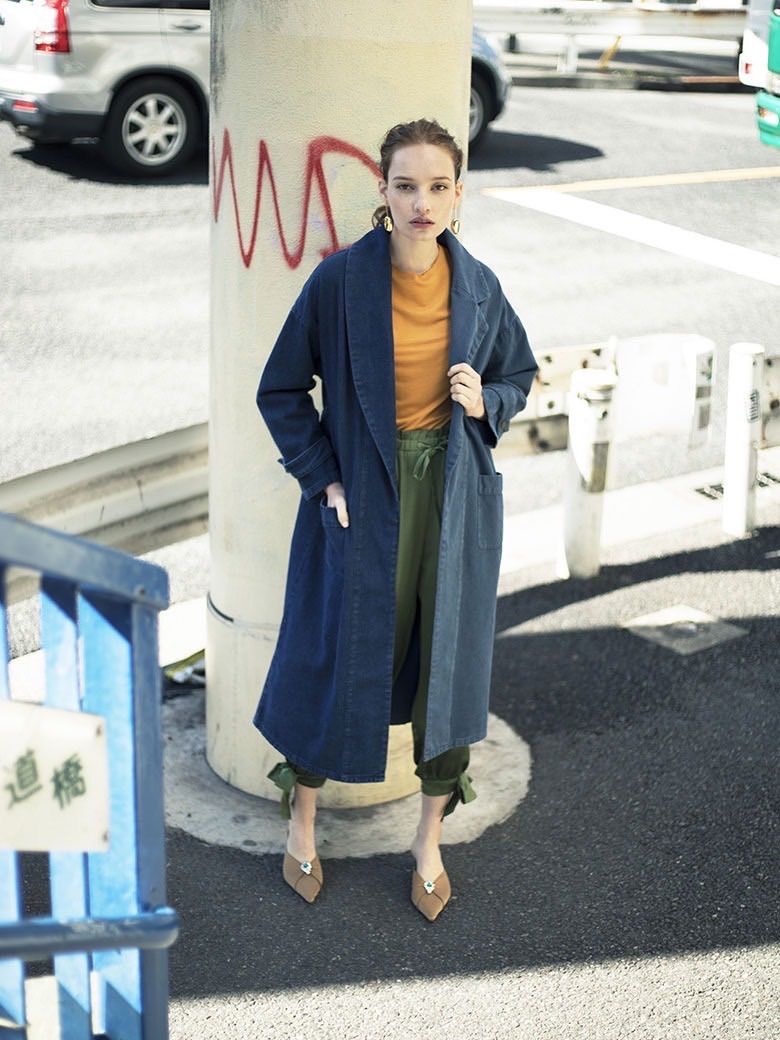 Ameri（アメリ）の「DENIM WORK LONG COAT（デニムジャケット