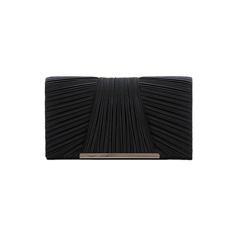 [MORE AUNI] 結婚式 バッグ レディース パーティー 2way クラッチバッグ 結婚式 2次会 1.5次会 お呼ばれ サブバッグ フォーマルバッグ セカンドバッグ (ブラック / 5041) 1