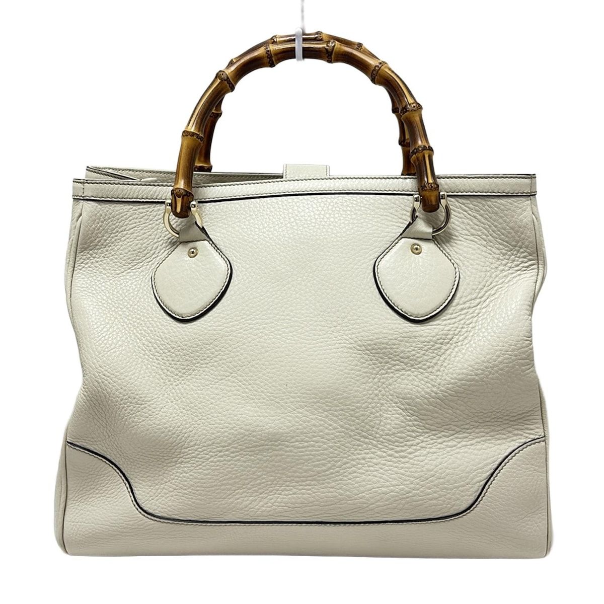 GUCCI グッチ トートバッグ バンブーショッパーミディアムレザー 282317 アイボリー レザー