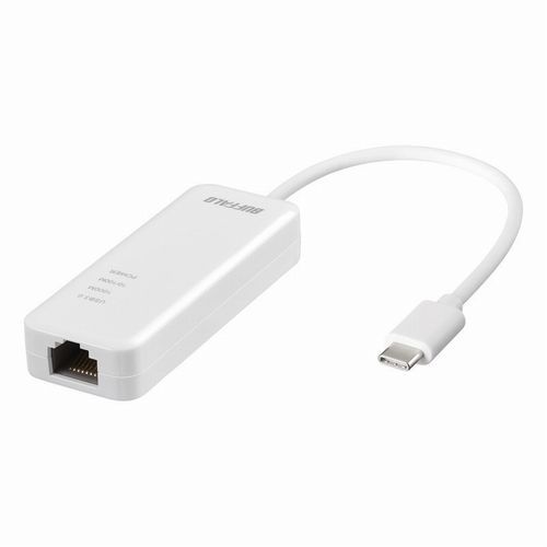 【新品】BUFFALO  バッファロー Giga対応 Type-C USB3.1 Gen1 用LANアダプター ホワイト LUA4U3CGTEWH (2472044)