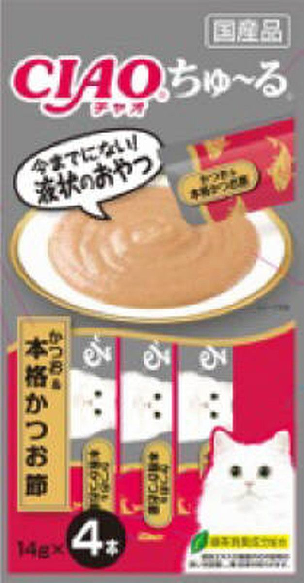 同梱不可 48個セット いなばペットフード CIAO ちゅーる 鰹本格鰹節 4本