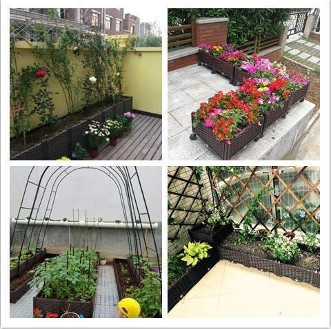 Aeon hum 組立式ガーデンボックス プランターボックス プラスチック 園芸 鉢植え入れ 花、植物、野菜栽培 自由組立 滑車付け ブラウン  二の通販はau PAY マーケット - AQUAMART - 花・ガーデン・DIY工具