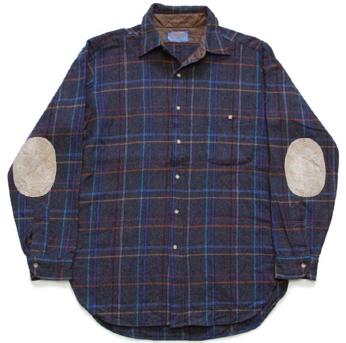 【希少：70年代】ペンドルトン　ウールチェックシャツ　エルボーパッチ　XL PENDLETON(ペンドルトン) エルボーパッチウールシャツ | 少し
