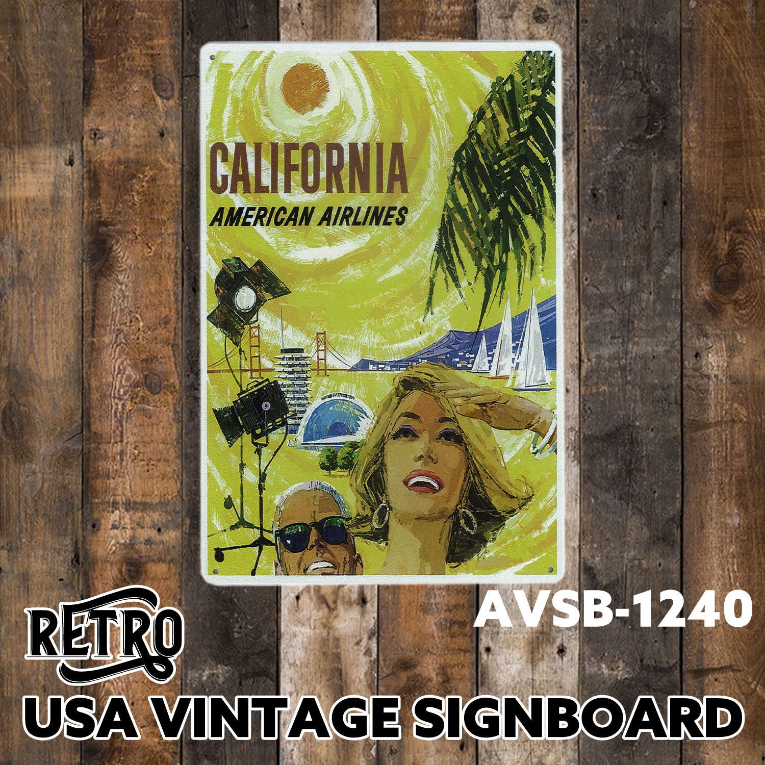 アメリカンヴィンテージ サーフショップ 壁掛け看板 アンティーク