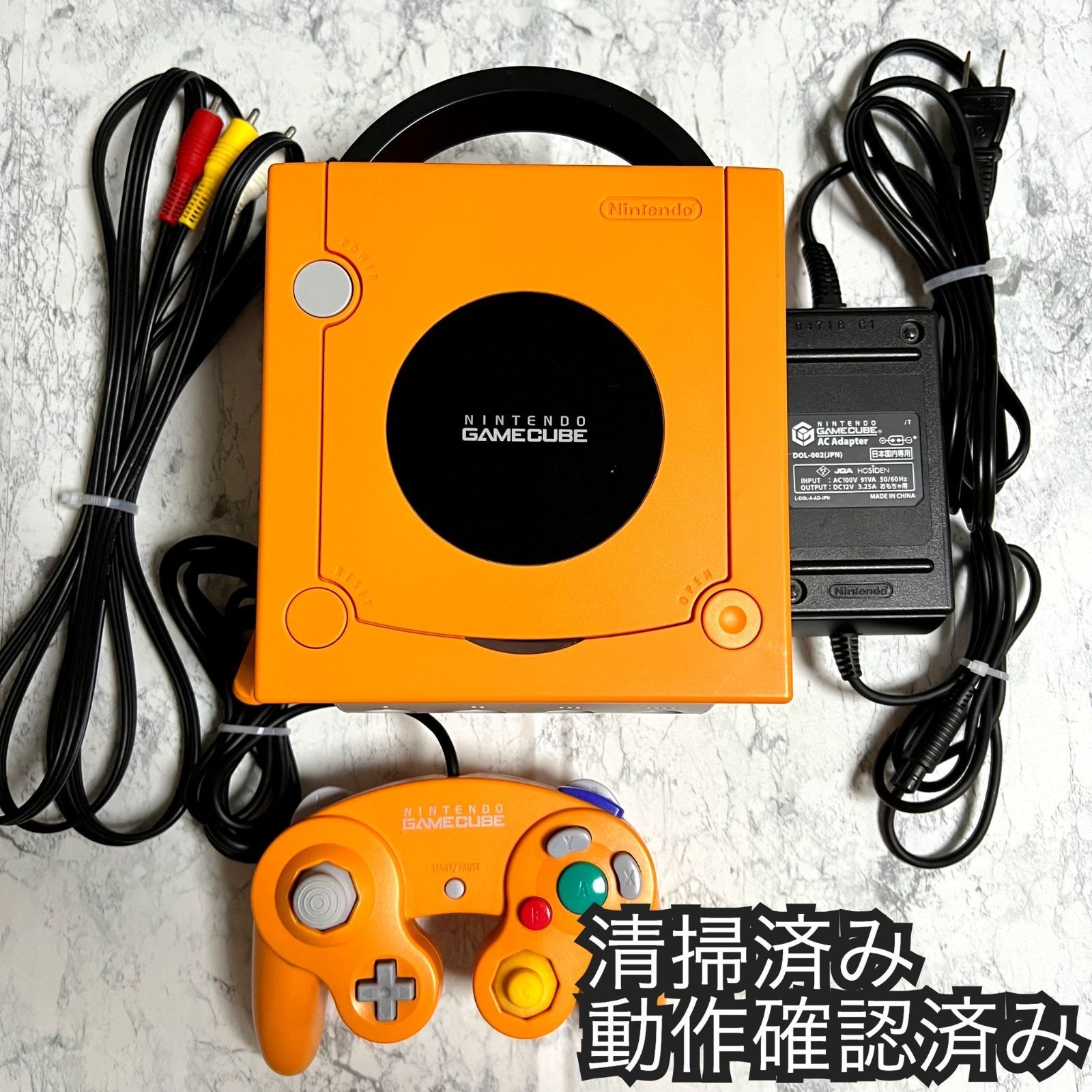 清掃/動作確認済】GAME CUBE ゲームキューブ Nintendo 本体 オレンジ