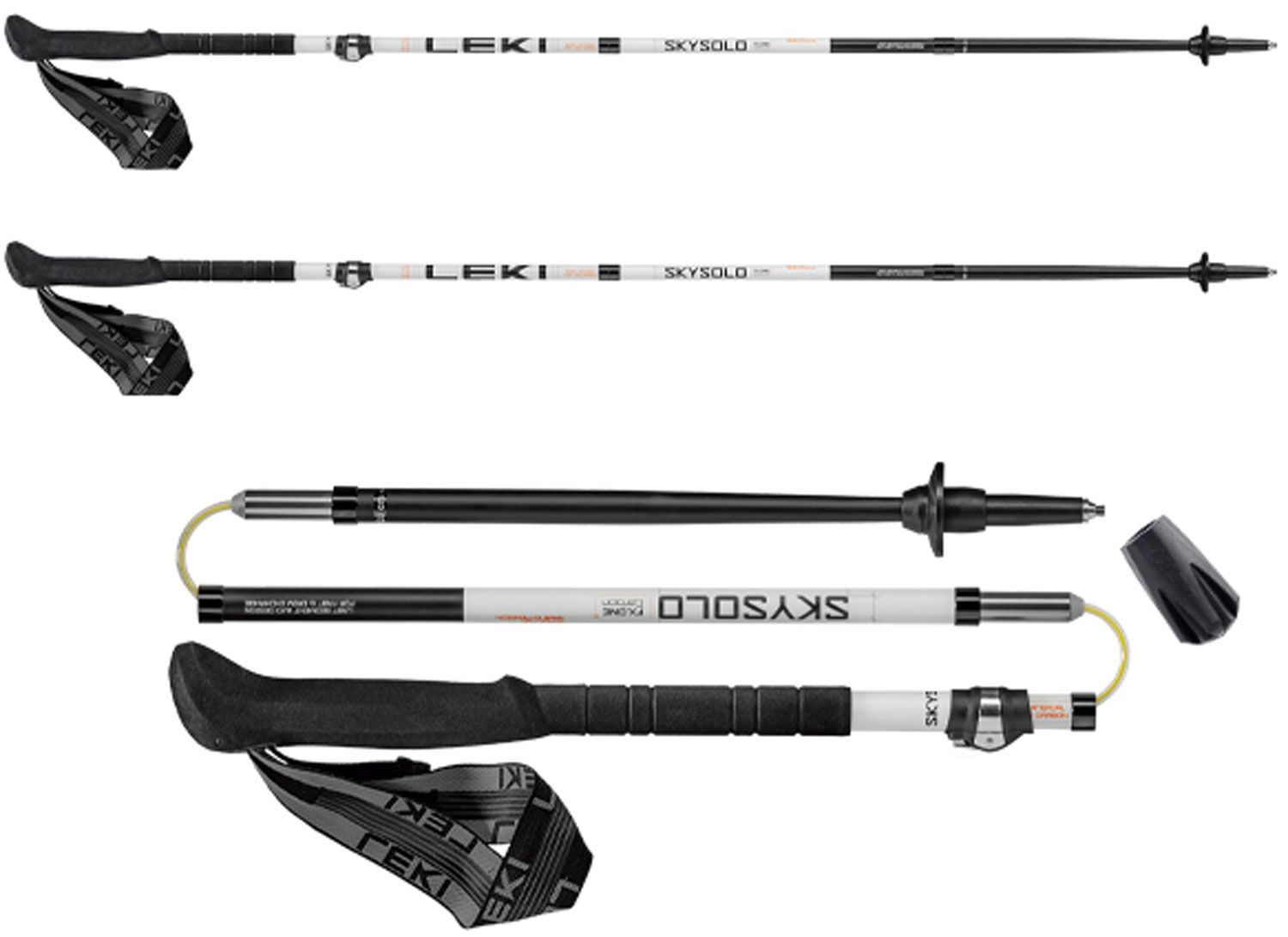 レキ LEKI アウトドア スカイ ソロ FX ONE カーボン トレッキングポール 軽量化 耐久性 フルカーボンシャフト シャフト連結部パーツ補強 登山 フラッグシップモデル 1300541 110