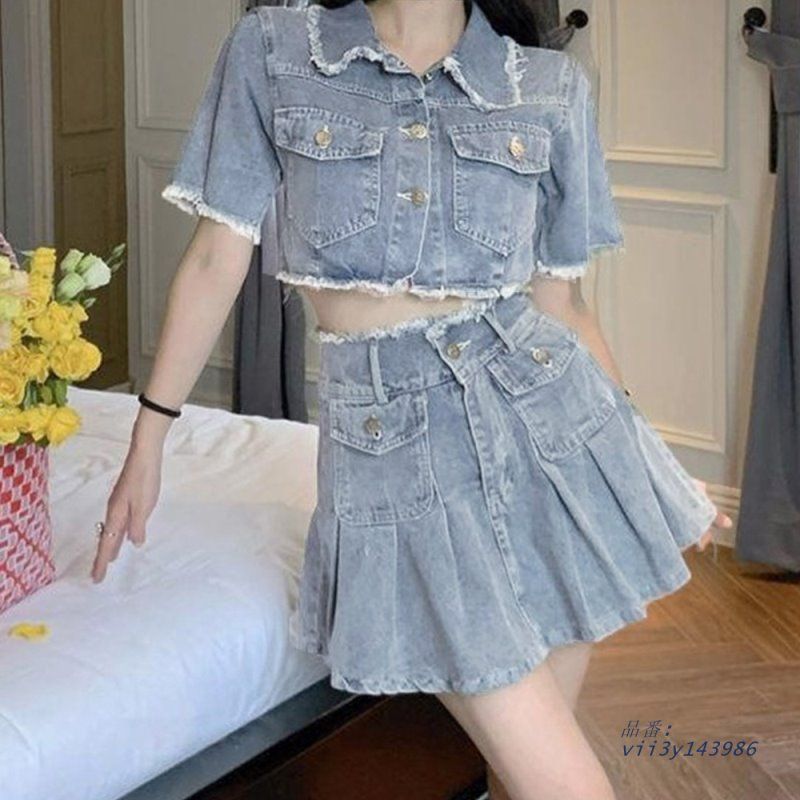 デニムセットアップ レディース 韓国春夏 vii3y143986