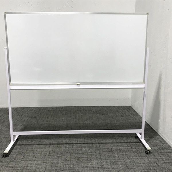 ホワイトボード 脚付 両面式 W1900 ホワイト 会議ボード