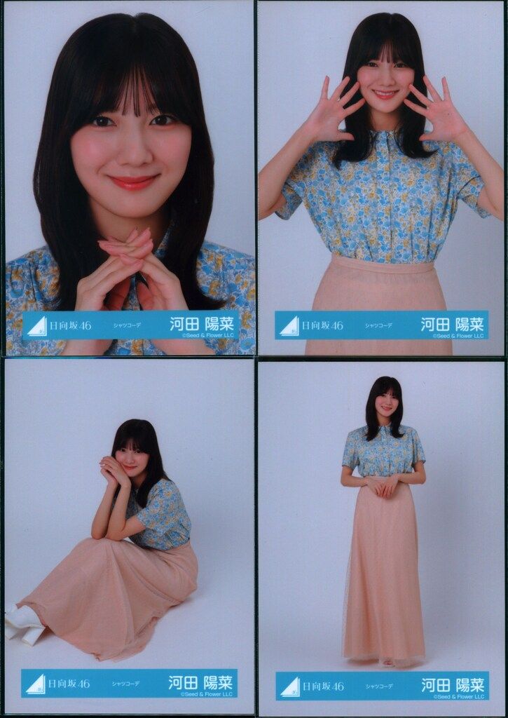 河田陽菜 日向坂46 生写真 10種 コンプ カレンダー ニットベストコーデ 日向坂46 2025年ランダム生写真 河田陽菜 シャツコーデ コンプ