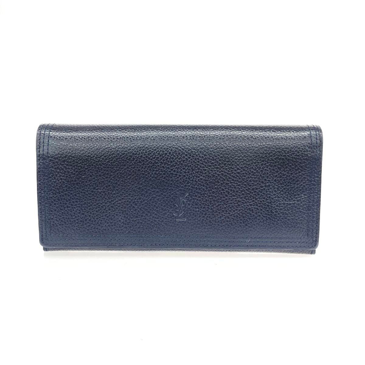 YvesSaintLaurent(YSL) イヴサンローラン 二つ折り長財布 YSLロゴ型 