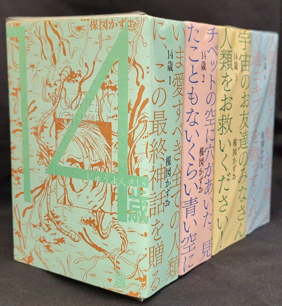 小学館 UMEZZ PERFECTION! 楳図かずお 14歳 帯欠 応募券欠 全4巻 再販セット