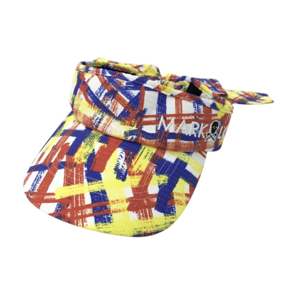 MARK&LONA マークアンドロナ サンバイザー 総柄 ホワイト系 FREE
