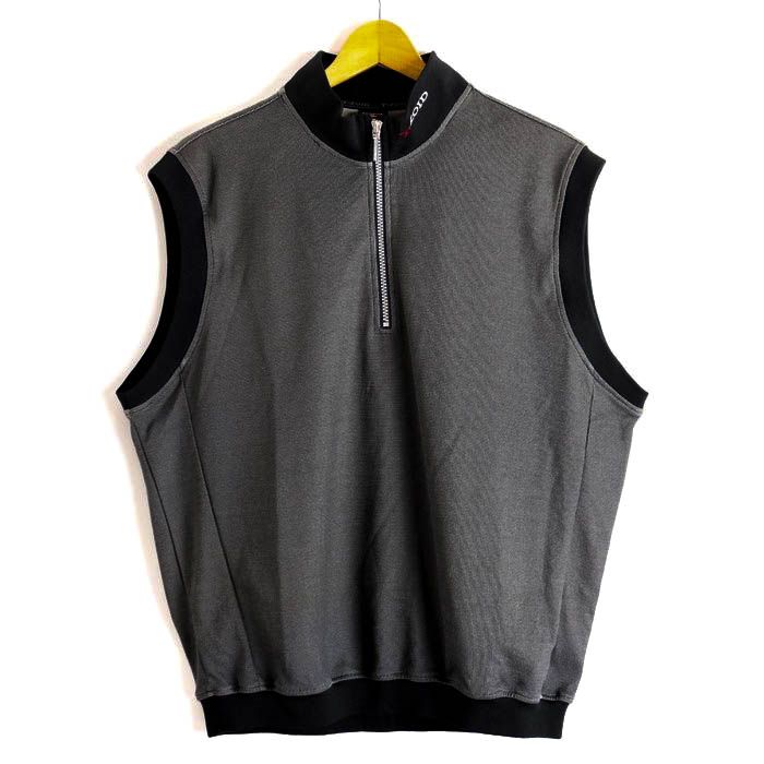 サイズ：M MUNSING WEAR マンシングウェア  ジップベスト  ネイビー系 [240101434080] ゴルフウェア メンズ ストスト Munsingwear 30%OFF セール マンシングウェア メンズ ベスト