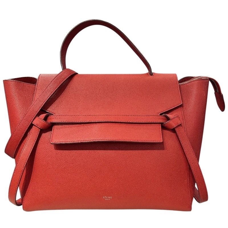 CELINE セリーヌ ベルトバッグ ショルダーバッグ　マイクロ レッド　美品 CELINE セリーヌ ベルトバッグ ピコ ショルダー マイクロ レッド