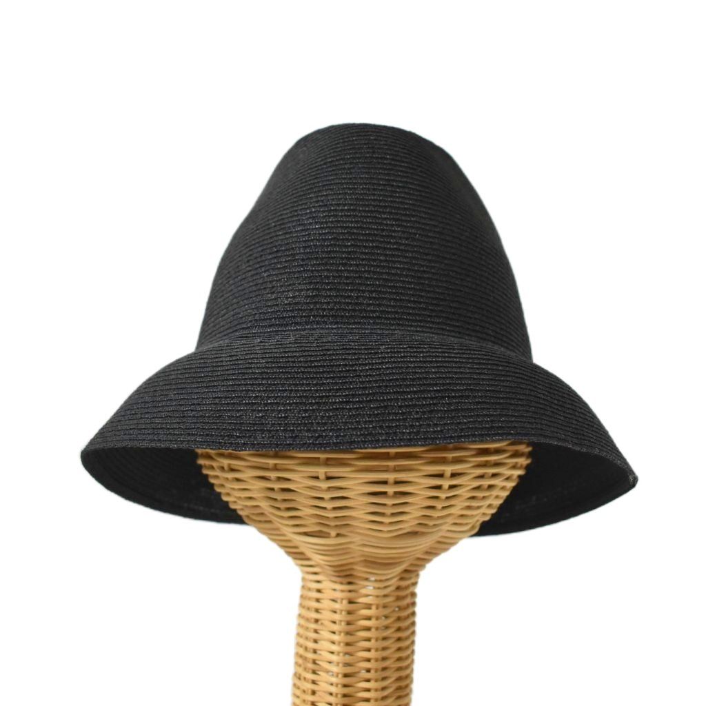 マメクロゴウチ Mame Kurogouchi キジマタカユキ KIJIMA TAKAYUKI BLADE TOP CROWN CLOCHE HAT ハット 帽子 56cm 黒 ブラック MM22SS AC309