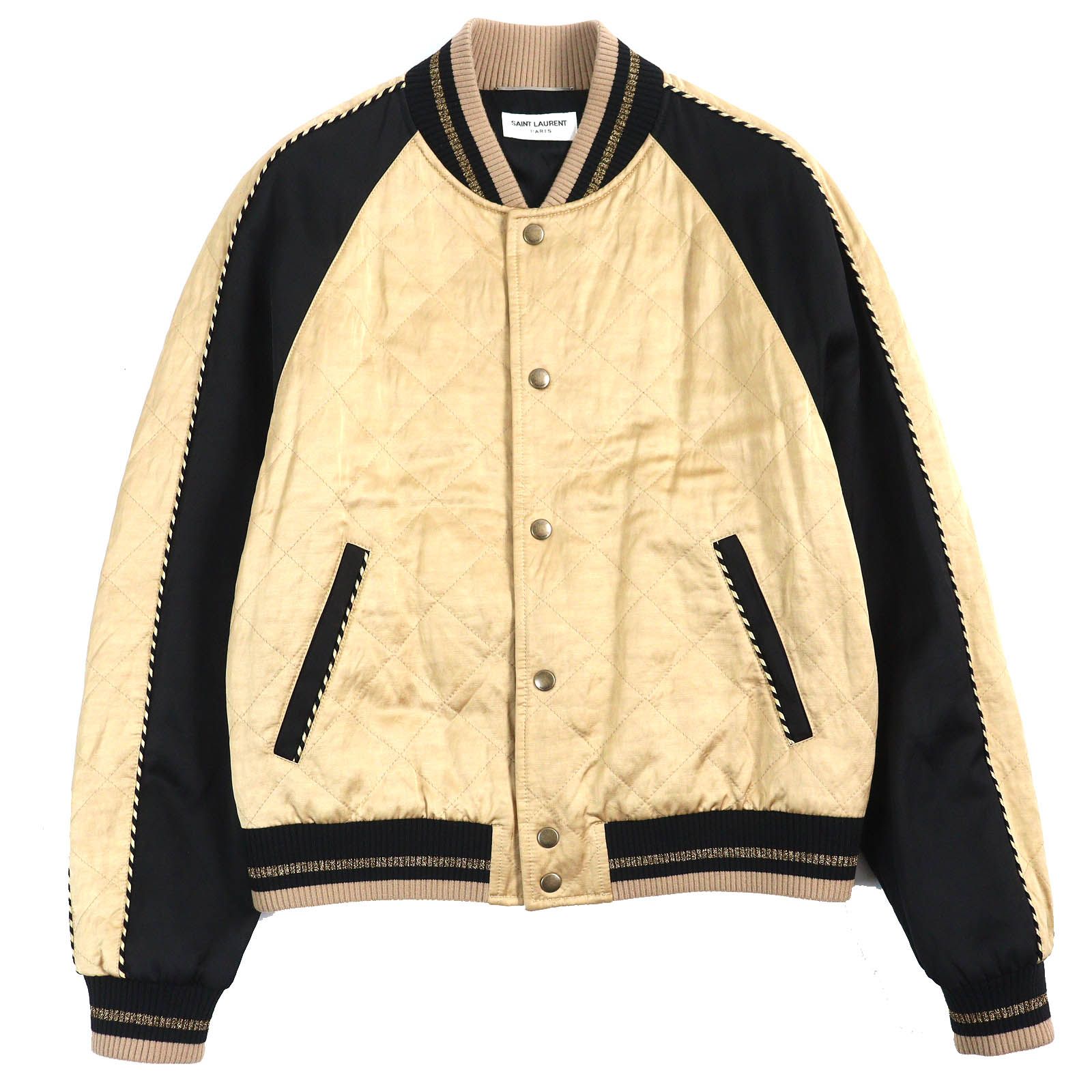 美品△SAINT LAURENT PARIS サンローランパリ 643883 テディ 中綿 