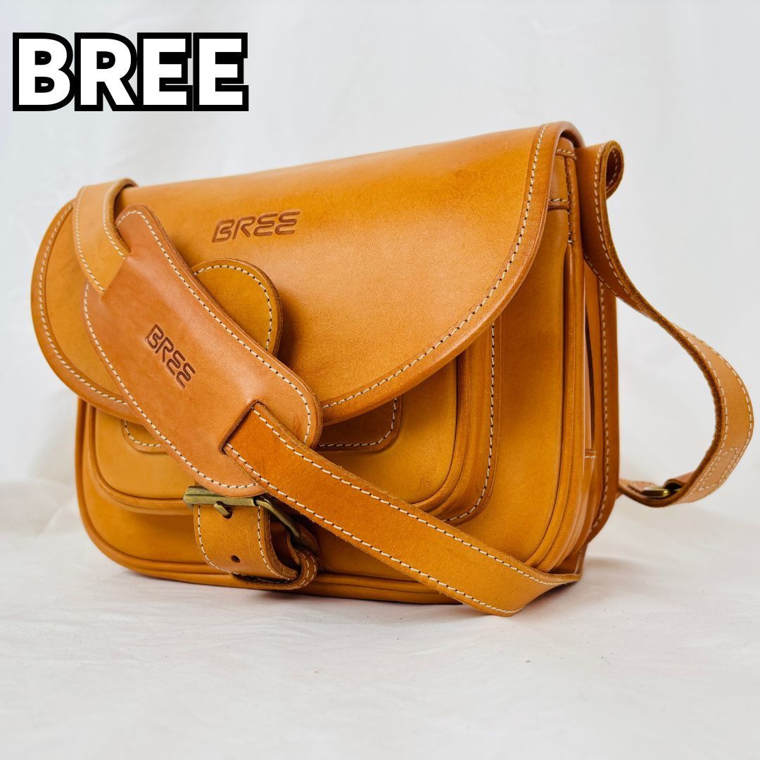 都内で BREE 洗練された自然美✨】 ショルダーバッグ ヌメ革 ネイチャー バッグ
