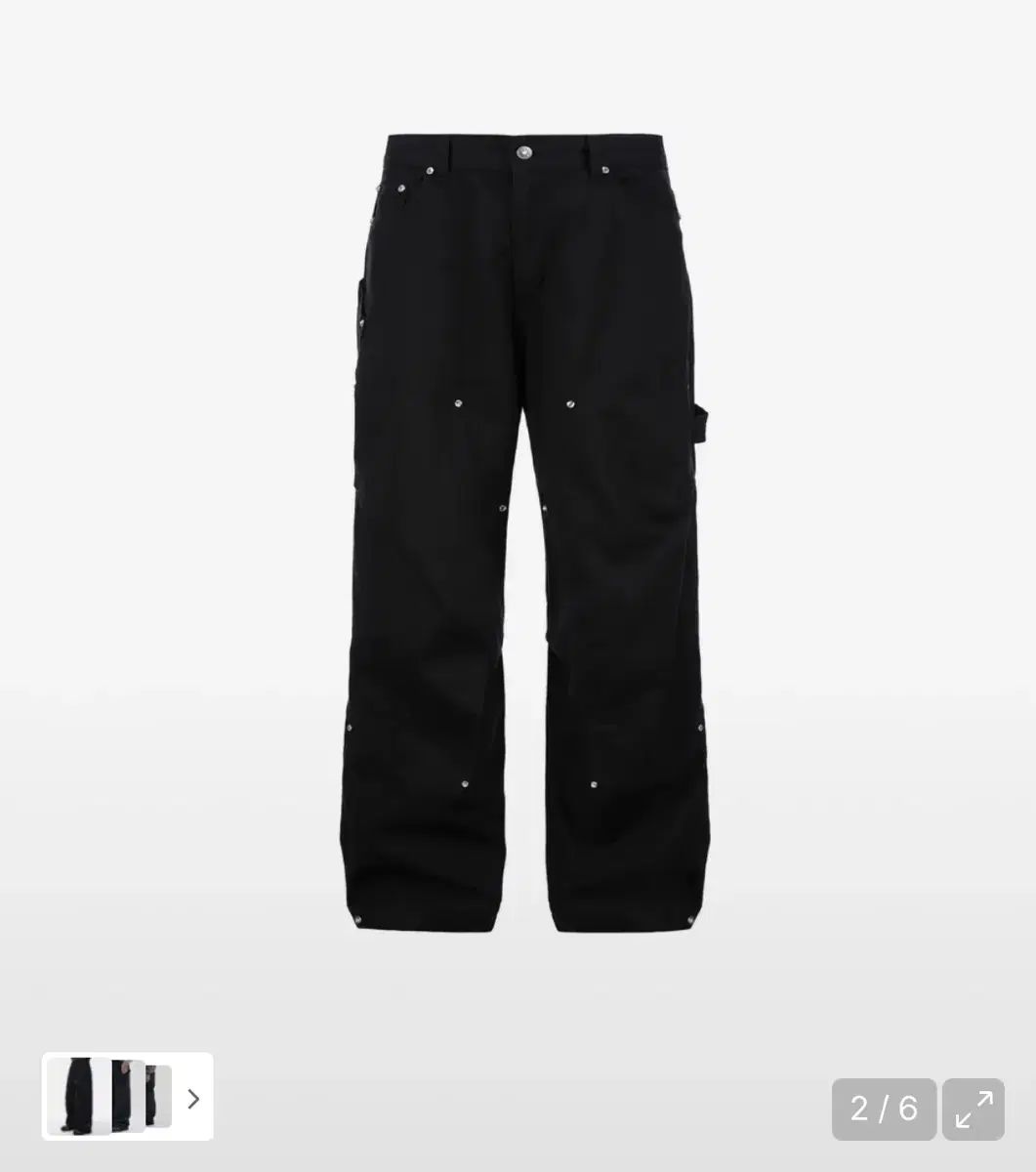 2 サイズ 9999 アーカイブ ジュエリー リベット ダブルニー パンツ